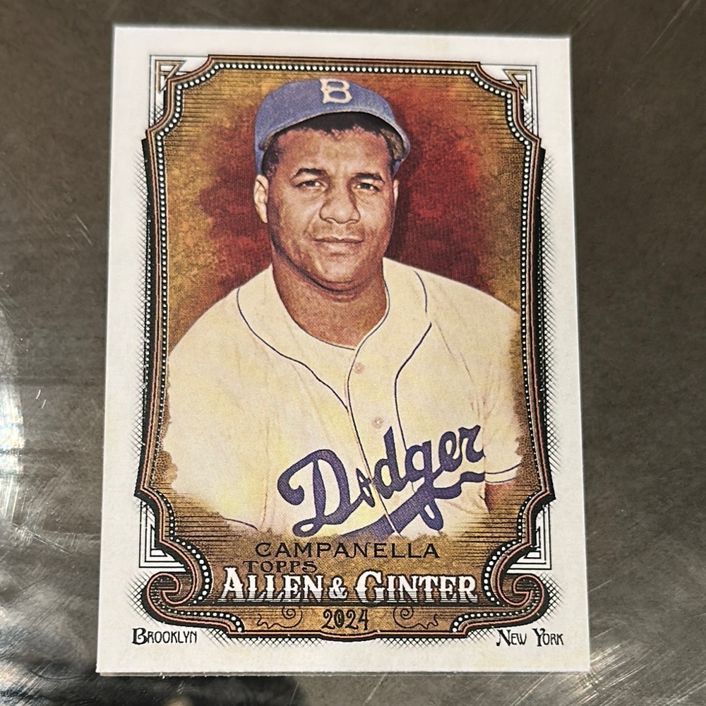 Topps Allen & Ginter Card with Blue and Cream Accents